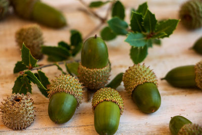 Close-up of fruits on table