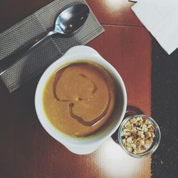 Close-up of food on table