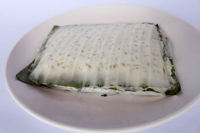 Close-up of bread in plate