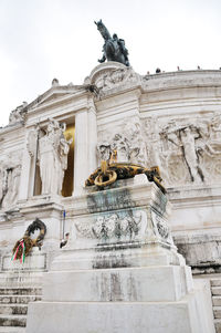 Low angle view of statue of building