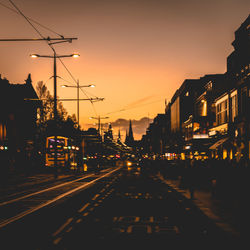Railroad tracks at sunset