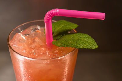 Close-up of drink on table