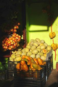 Close-up of fruits for sale in market