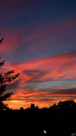 Scenic view of dramatic sky during sunset