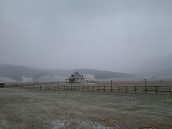 Landscape with mountains in background
