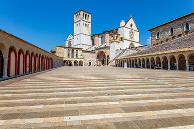 View of historical building against blue sky