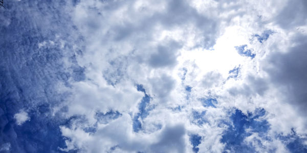 Low angle view of clouds in sky