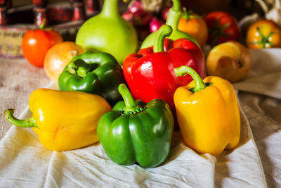 Close-up of bell peppers