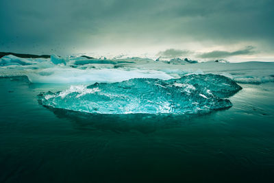 Aerial view of sea against sky