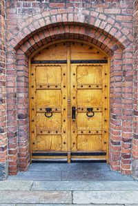 Close-up of closed door
