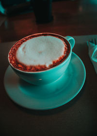 Close-up of coffee on table