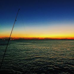 Scenic view of sunset over sea