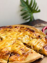 Close-up of food served in plate