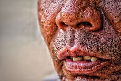 Close-up of man wearing mask