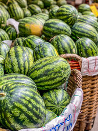 Full frame shot of watermelons for sale, bangkok