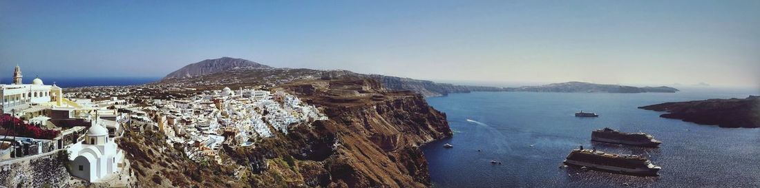 Panoramic view of bay