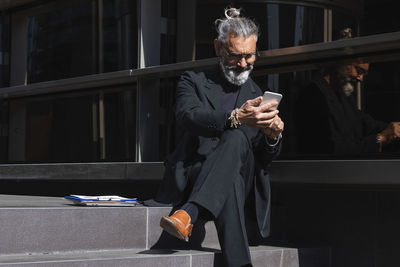 Man using mobile phone