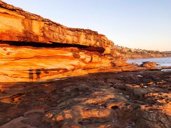 View of rock formations