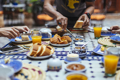 Close-up of food on table