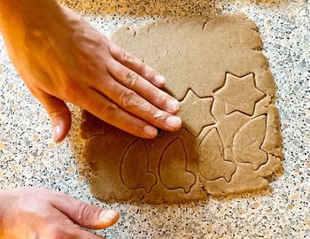 Close-up of hand holding cookies