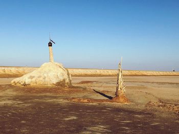 View of land against clear sky