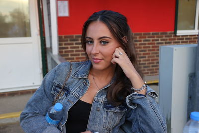 Girl at the football, casual dress