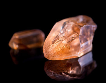 Close-up of dentures on table