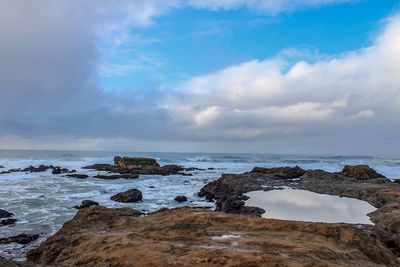 Scenic view of sea against sky