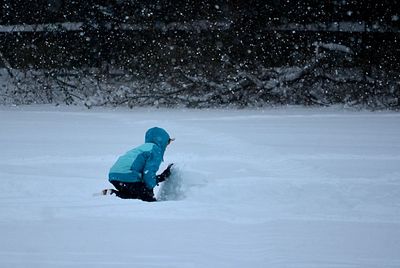 Full length of person in snow