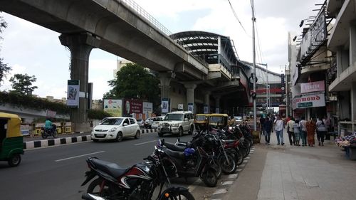 People walking on road