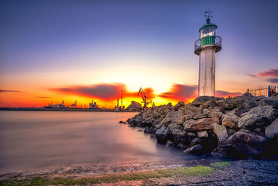 Lighthouse at sunset