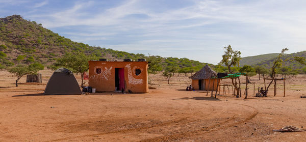 A himba village at the kunene region of namibia