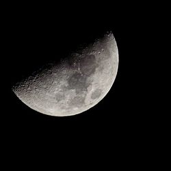 Low angle view of moon in sky