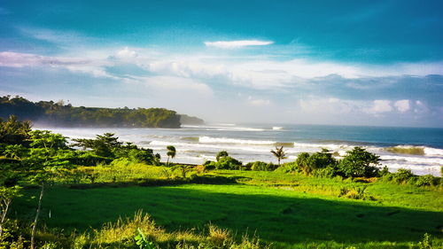 Scenic view of sea against sky