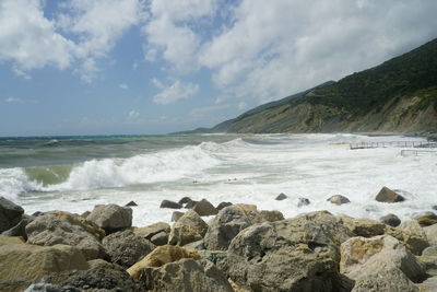 Scenic view of sea against sky