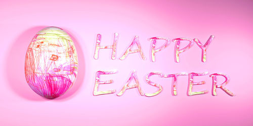 Directly above shot of text on pink background