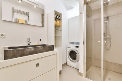 Interior of modern bathroom