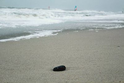 Close-up of wave on beach