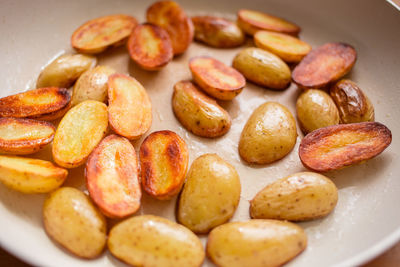 Close-up of potatoes in plate