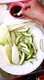 Close-up of salad in plate