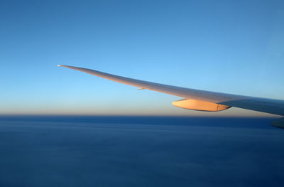 Wing of airplane