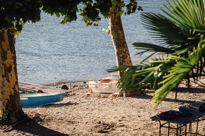 Scenic view of beach against sea