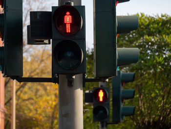 Close-up of road signal