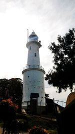Low angle view of tower against sky