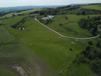 High angle view of landscape