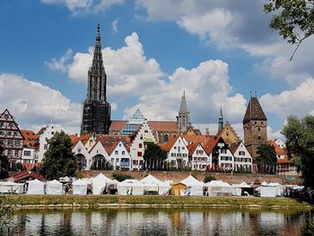 Panoramic view of buildings against sky