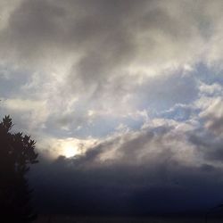 Low angle view of cloudy sky