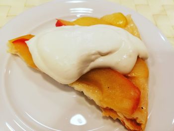 Close-up of breakfast served in plate