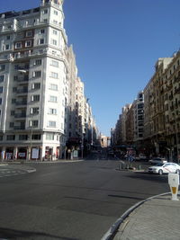 City street against clear sky