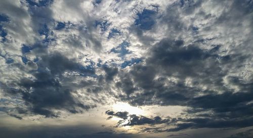 Low angle view of clouds in sky